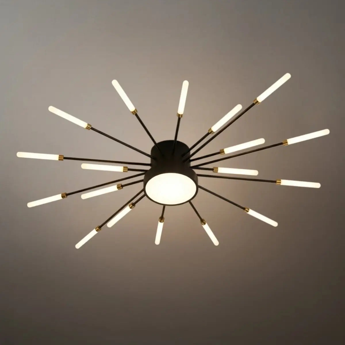 Nebula Modern Firework Ceiling Light – Gold/Black for Bedroom Dining Room Living Room